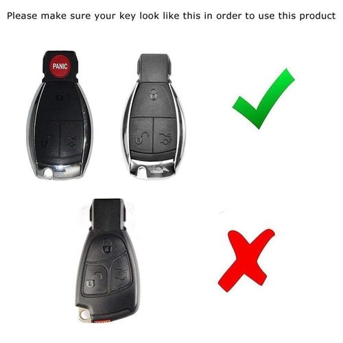 iJDMTOY Exact Fit Gloss White Remote Smart Key Fob Shell Compatible with Mercedes C E S M CLS CLK GLK GL Class, etc