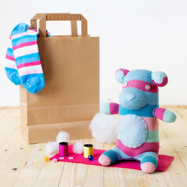 Sock Bear Craft Kit - Complete Craft Kit to Create Your Own Bear