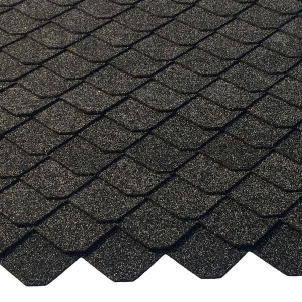1 Set Roof Shingles Slate 55 mm Grey 0.55 m²