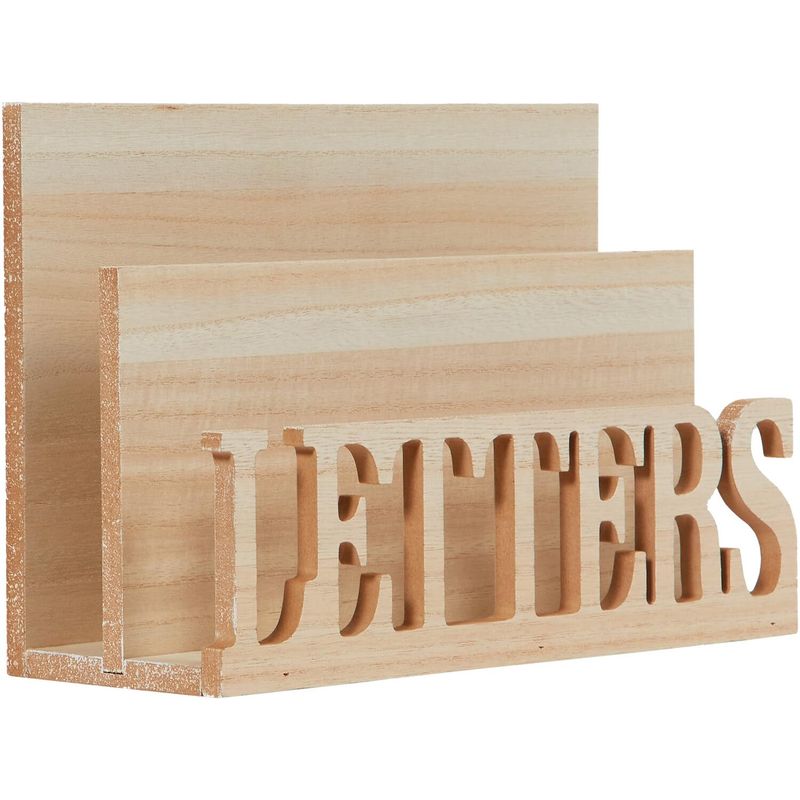 New Stunning Wood Effect Letter Rack With Stylish with Cutout LETTERS ...