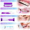Braces Kit Cleaning Tools Boxed 8 Pack for Orthodontic, Portable Travel Dental Pick Tool Set for Braces, Interdental Brush, Ortho Wax, Floss, Oral Mirror Included - Purple