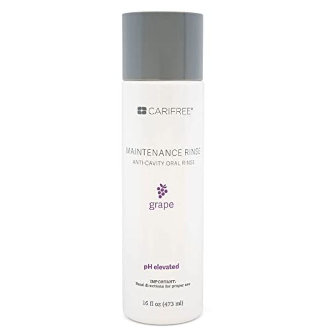 CariFree Maintenance Rinse (Grape): Fluoride Mouthwash, Dentist  Recommended Anti-Cavity Oral Care, Xylitol, Neutralizes pH, Freshen  Breath, Cavity Prevention