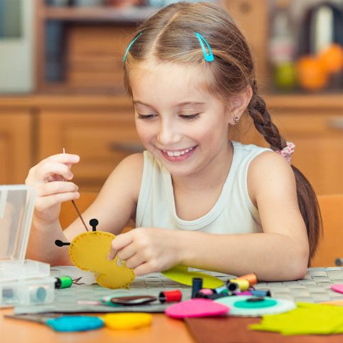 Cymbana Kids Sewing Kit Make Your Own Creative Felt Plush Animals Toy Craft Art Set for Beginners, Girls Gifts for Children 6+