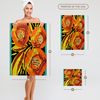 3D Rose Bright Orange Deco Towel, 15 x 22, White