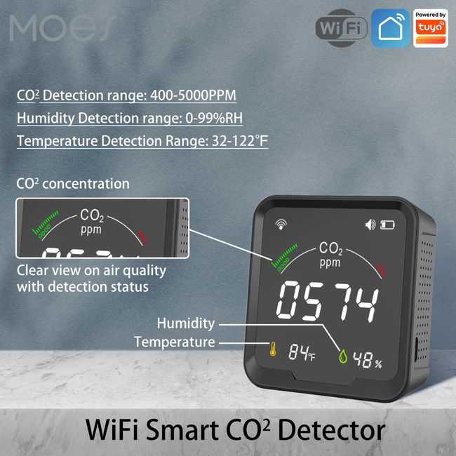 MOES Tuya WiFi Smart Temp & Humidity Sensor Monitor With LCD Screen