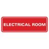 All Quality Standard Electrical Room Sign -Red - Large (1 Pack)