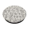 Black & Cream Butterfly Meadow Botanical Wildflower Pattern PopSockets Swappable PopGrip