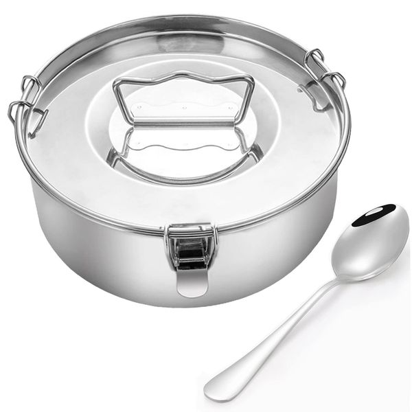 Flanera Flan Mold 1.5 Quart Capacity, Flan Pan Stainless Steel with Lid and Handle - Moldes para Flan en Baño Maria con Tapa - Instant pot Accessories