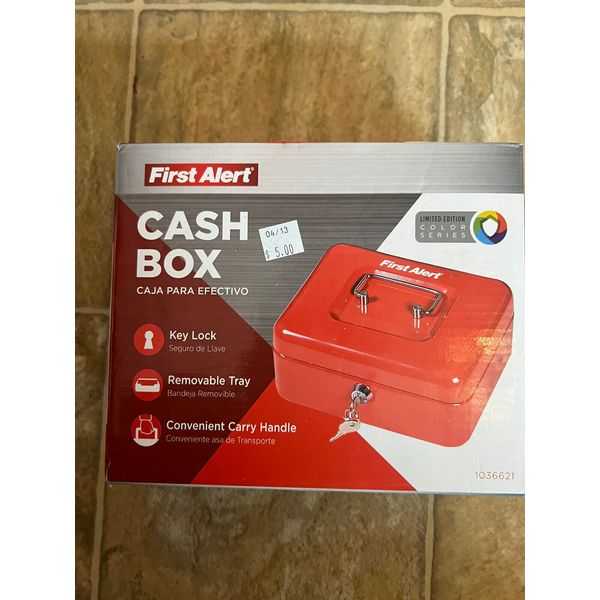 first alert cash box color series red