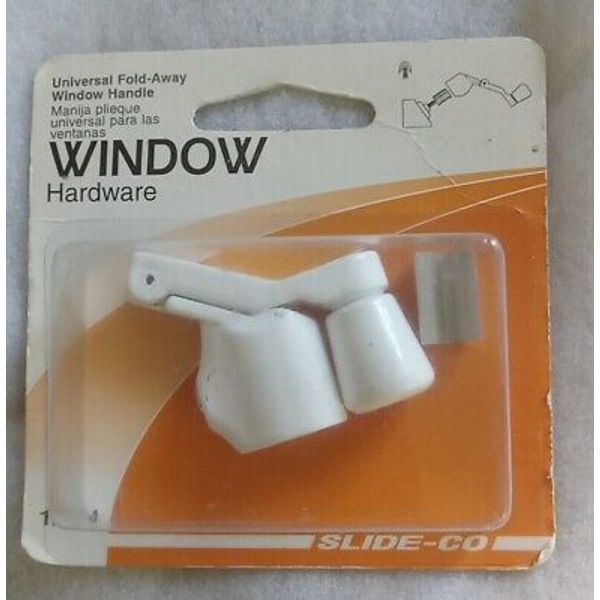 NOS 1 WHITE SLIDE-CO 173544 UNIVERSAL FOLD AWAY WINDOW HANDLE