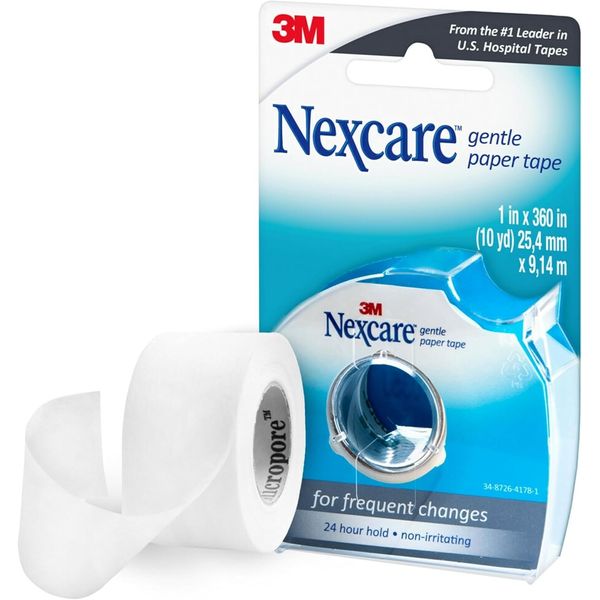 Nexcare Gentle Paper Tape Dispenser, Medical Tape, Secures Dressings...