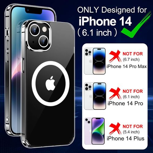 Redpepper for iPhone 14 Case,[Compatible with Magsafe][Anti-Yellowing] with Screen Protector,Slim Thin 10 FT Shockproof Phone Case 6.1 inch-Clear