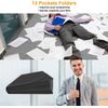 Vanulee Expanding Box File Organiser with 13 Pockets, Concertina A4 Document Folder, Black