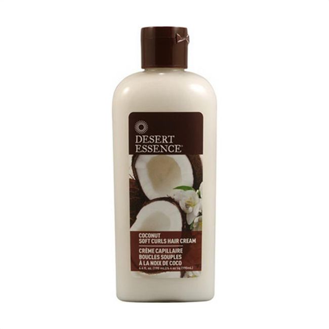 Desert Essence Coconut Shine Soft Curl Hair Cream, 6.4 OZ (Pack of 3)
