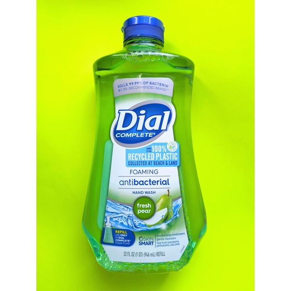 DIAL Complete Foaming Anti-bacterial FRESH PEAR Hand Soap/Wash Refill - 32 oz