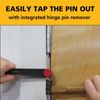 KNUCKLEBENDER Adjustable Door Hinge Tool with Built-In Hinge Pin Remover – Ve...