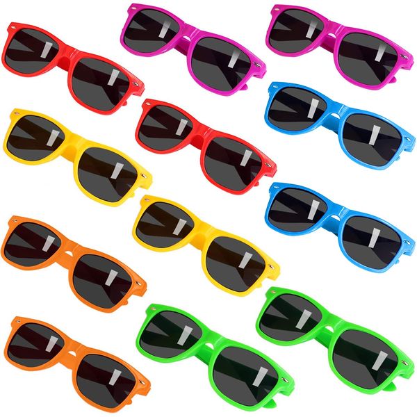 INNOCHEER Party Sunglasses for Kids with UV400 Protection Eyewear Neon Sunglasses for Boys, Girls - Great Gift for Party Favors, Birthday Party and Outdoor Activity