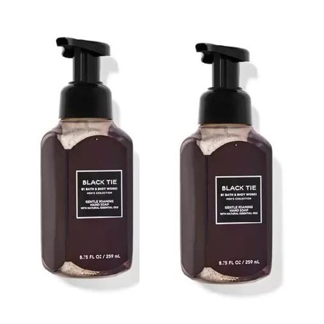 Bath & Body Works Black Tie Gentle Foaming Hand Soap 8.75 Ounce 2-Pack (Black Tie)