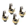 sourcing map Guitar Input Jack 1/4" Jack Mono Panel Mount Socket Black for Guitar Bass Speakers Footswitch 4pcs