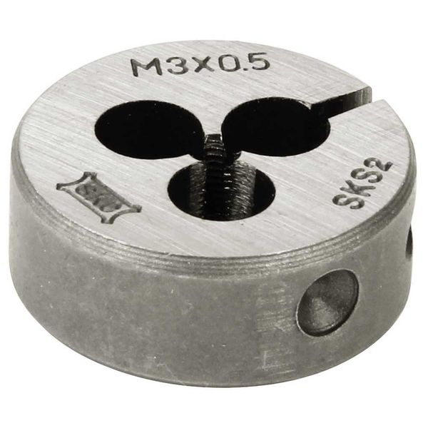 SK11 Threaded Dice, 1.0 inch (25 mm) Diameter, M3 x 0.5