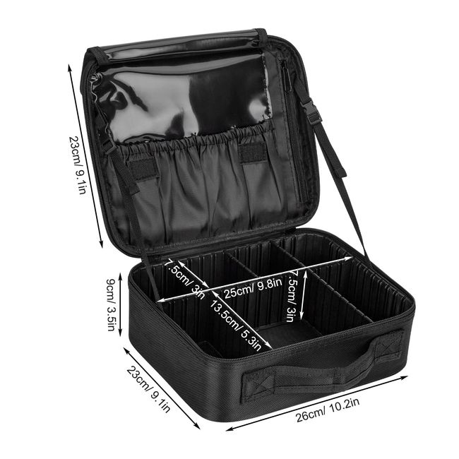 Adjustable Cosmetic Luggage Professional Portable Cosmetic Box With Makeup  Box Makeup Tool Box Cosmetic Box Nail Art Tool Box Partition