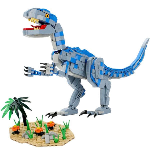 Seyaom Dinosaur Building Block Set, Velociraptor Building Toy Set, 649 Pcs Dinosaur Park World Model Construction, Educational Blocks Toys for Boys and Girls