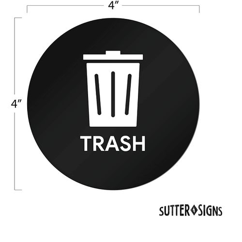 Sutter Signs Trash Compost Recycle Bin Stickers Set