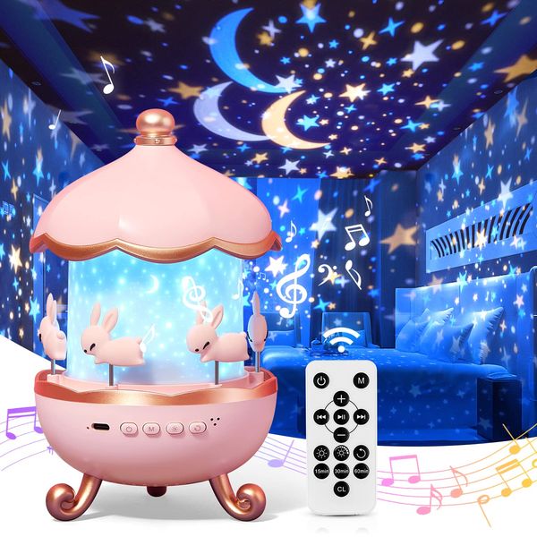 Night Light Kids, 15 Films+10 Soothing Sounds Baby Night Light Projector, Remote Kids Night Light Baby Projector Light for Kids, Star Projector Night Light, Christening Gifts for Girls Baby Girl Gift