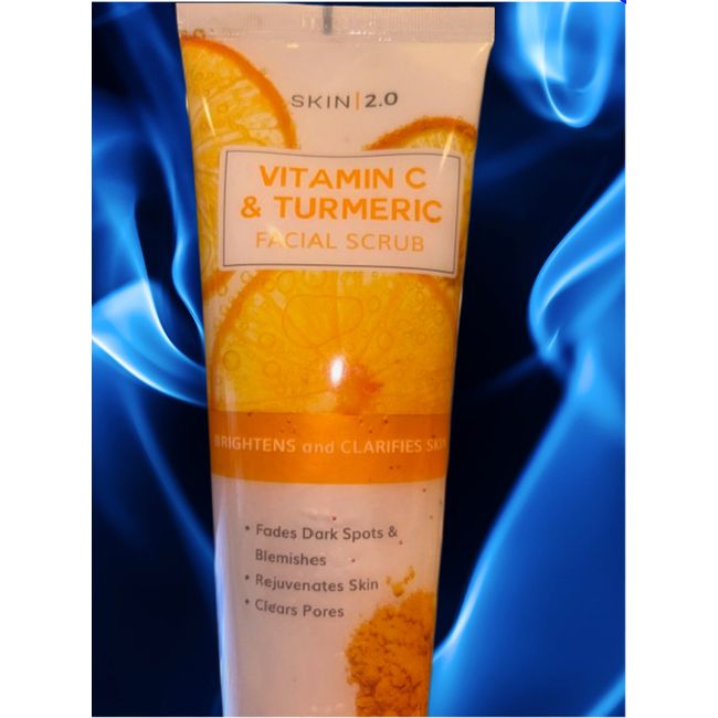 SKIN 2.0 Vitmin C & Turmeric Facial Scrub Brightens & Clarif 6.76 fl oz (SEALED)