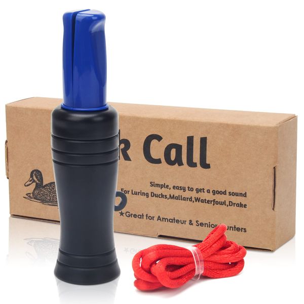 Coolrunner Duck Calls Duck Calls for Hunting Duck Decoys Whistle, Mallard Duck Call, Loud Sound Duck Call Hunting (Black Blue)