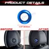 For W205 2015-21 X205 2016-22 Blue Front Seat Headrest Button Ring Covers 1.57"