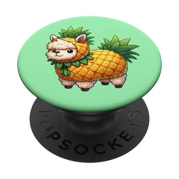 Cute Alpaca in Pineapple Costume PopSockets Adhesive PopGrip