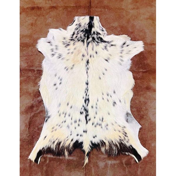 Scandinavian Tricolor Real Leather Goat Hide Animal Skin, Nordic Summer Fur Coat