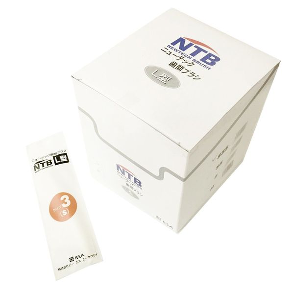 Newtec Interdental Brush, L Type, Simple Pack, S (Ivory) 50 Pieces