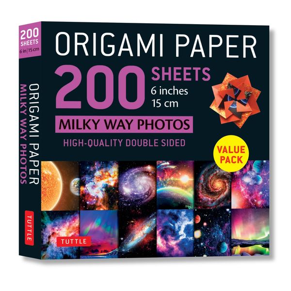 Origami Paper 200 sheets Milky Way Photos 6" (15 cm): Tuttle Origami Paper: Double Sided Origami Sheets Printed with 12 Different Photographs (Includes Instructions for 6 Projects)