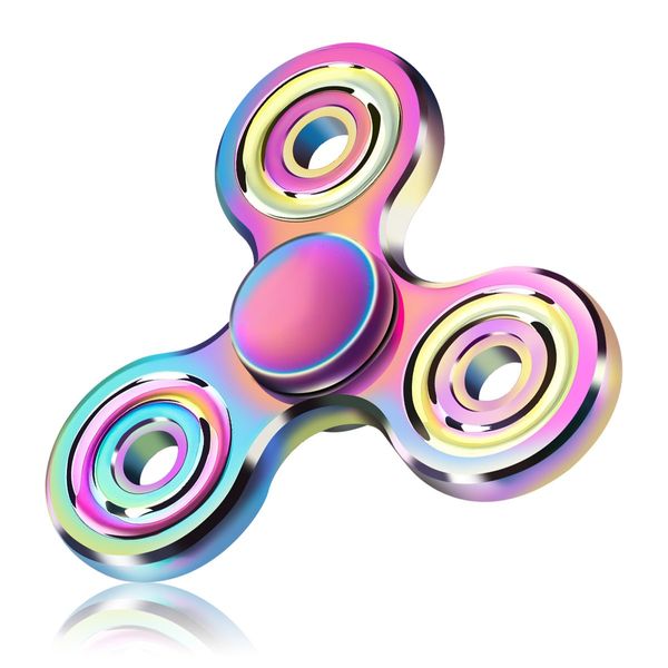 Vunake Fidget Spinner Hand Spinner Fidget Toys for Kids Adults Stainless Steel Bearing High Speed 2-5 Min Spins Precision Brass Tri Finger Gyro Toy EDC ADHD Focus Anxiety Stress Relief Sensory Toys