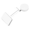 sourcing map 1.8 ft Retractable Cable Lock with Square Patch Remote Control Security Lock with Adjustable Cord Tether Anti Theft for Laptop, TV, 200g, White