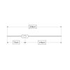 Black Toggle Light Switch, Inline, 2.5m 2 Core Desk Lamp Cable