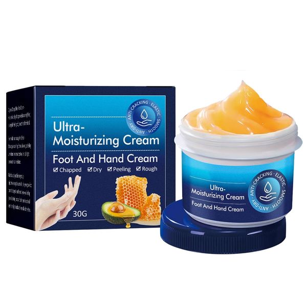 Fußcreme Anti-Cracking,Feuchtigkeitsspendende Hand- und Fußcreme,Feuchtigkeitsspendende Fuß- und Handcreme,Reparaturcreme für rissige Haut,Fußlotion Erweicht Raue,Reparatur rissiger Fersenbehandlung