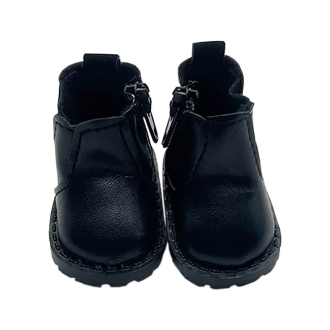 niannyyhouse 20cm Plush Martin Boots 1/6bjd Doll Shoes Shoes Length 5.5cm Cotton Doll Boots (Black)