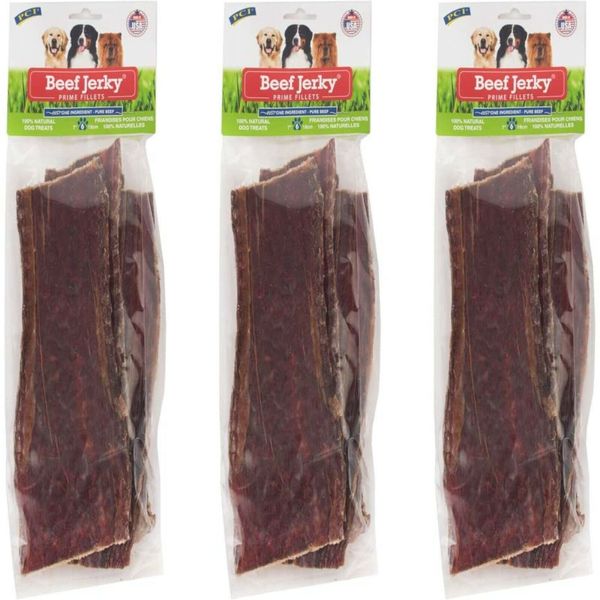 Pet Center, Inc (PCI) Beef Jerky - Jerky 6ct/package - Approx. 7in (3pk)