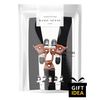 35mm (1.5inch) Y Shape Braces Genuine Leather Trimmed, Plain Beige