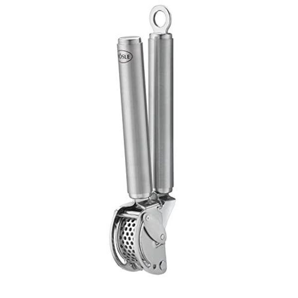 Stainless Steel Mincing Garlic / Ginger Press With Scraper 9inch