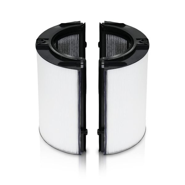 KTJBESTF Air Purifier Filter, Integrated Filter with Recycled Glass HEPA Filter and Activated Carbon Filter Compatible with Dyson Models TP04, TP07, HP07, TP7A, TP09, HP09, PH01, PH02, DP04, 360°