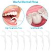 Interdental Brushes, Soft Dental Brushes, Dental Floss Brush, Mini Teeth Brushes, for Cleaning Gaps Between Teeth (0.8mm, with Floss Picks) (0.8mm, 40)