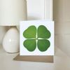 'Four Leaf Clover' Blank Greeting Card (GC00001667)