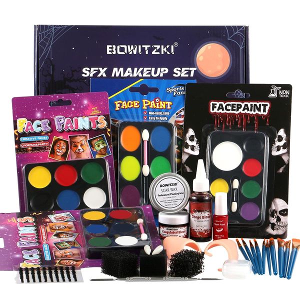 Bowitzki Set sfx Big Fake Tooth Face Paint Kit