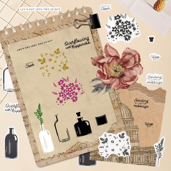 Silikonstempel, Stempel und Stanzen Set, Transparente Stempel Silikon, Stempel und Stanzformen für Die Kartenherstellung, Stempel Silikon Blumen, für Grußkarten, Fotoalbum, DIY Scrapbooking