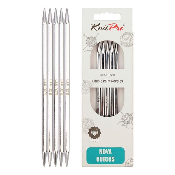 KnitPro Nova Cubics Double Pointed Needles 6" (15cm) | 6.00mm