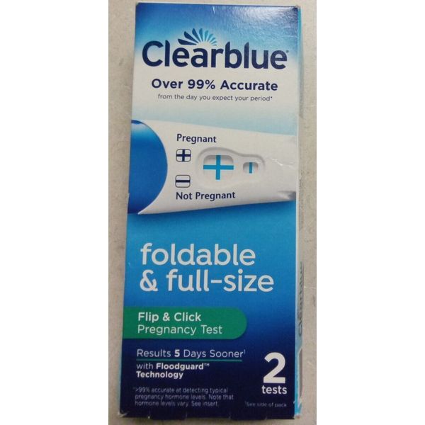 Clearblue Foldable & full size  Pregnancy Test 2 Tests Exp. 11/2025